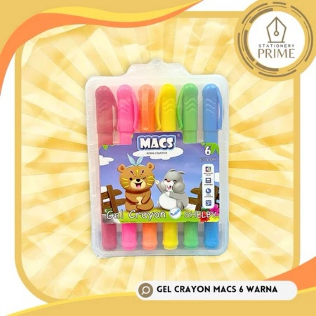 

Gel Crayon MACS 6 Warna