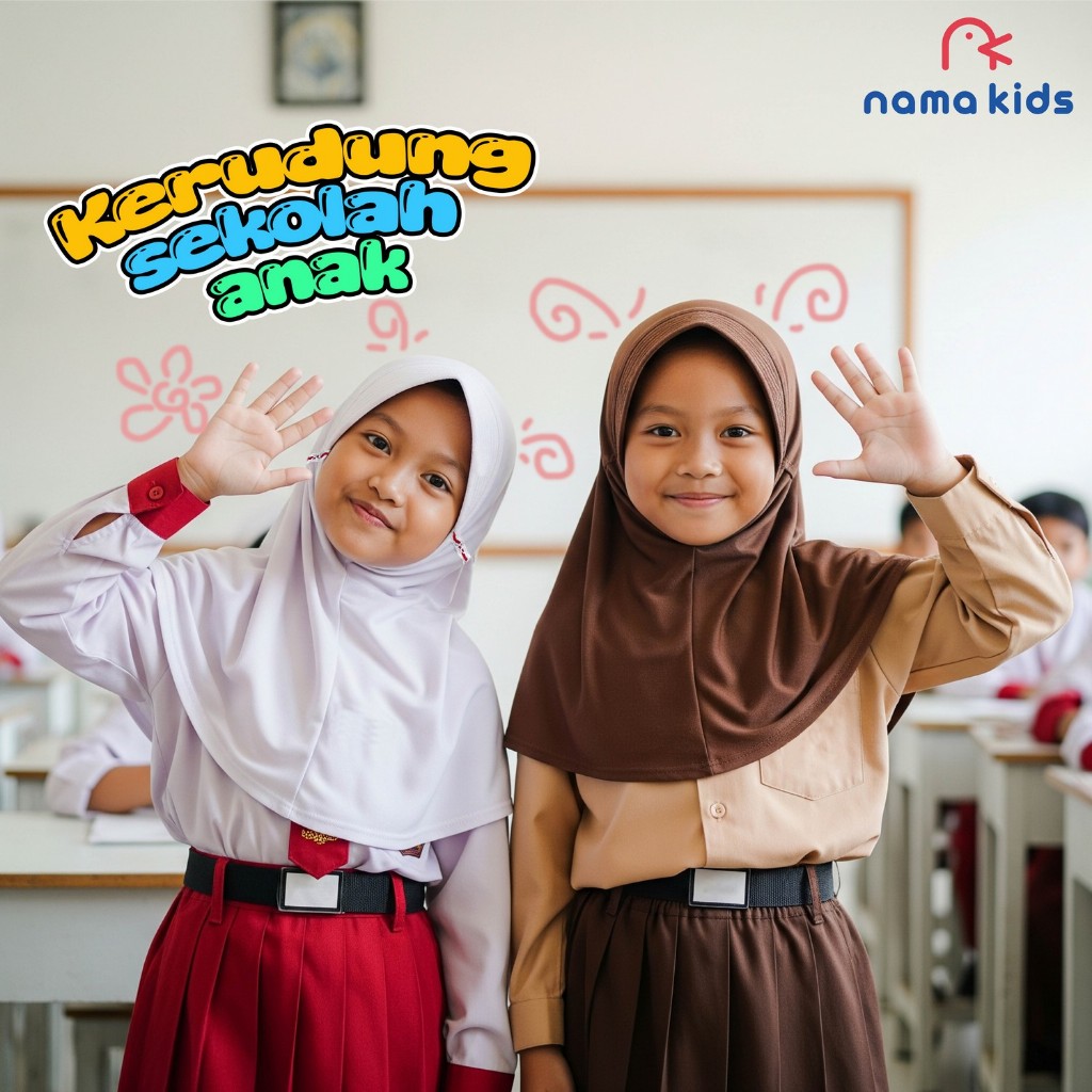 Kerudung Sekolah anak Serut Samping Jilbab Sekolah Anak TK SD MURAH KERUDUNG ANAK bergo tk sd