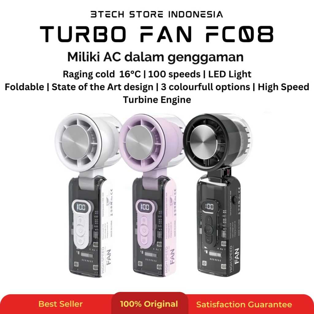 Kipas Angin Portable  Dingin AC/Turbofan Portable Dingin AC /Handheld kipas angin AC FC 08