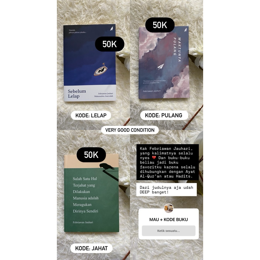 PAKET BUKU 1 | Waktunya Pulang; Sebelum Lelap; Salah Satu Hal Terjahat yang Dilakukan Manusia adalah