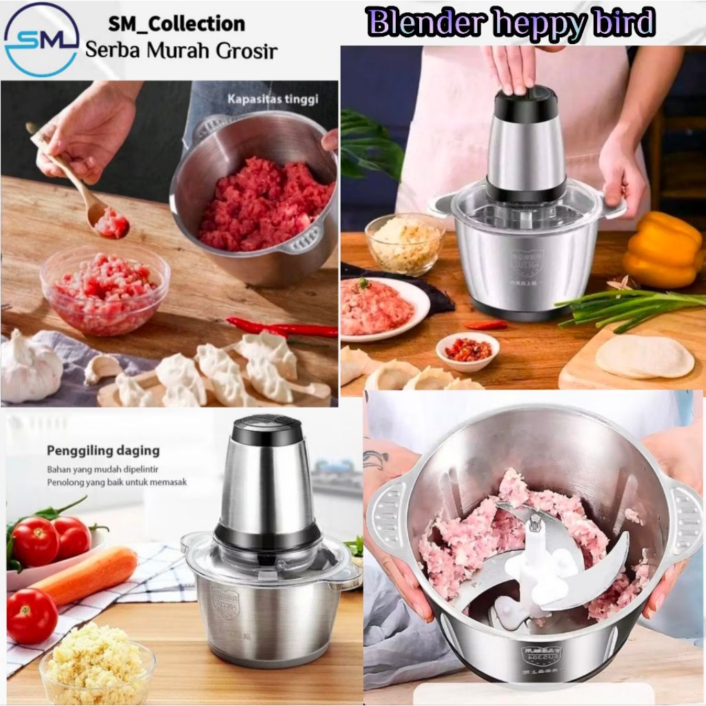 blender daging/blender bumbu/blender serbaguna/blender chooper happy brid stenlis /HP002