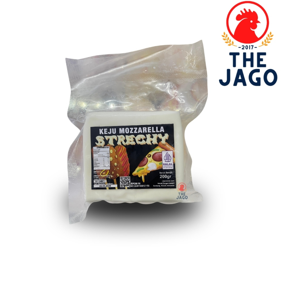 

STRECHY Keju Mozzarella 200gr - Cheese Melt Premium - Untuk Pizza & Pasta - Sertifikasi Halal