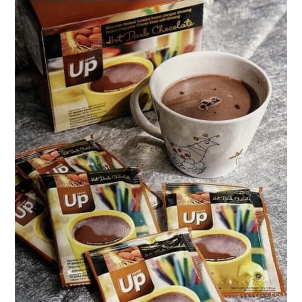 

CNI Up Choco Hot Dark Chocolate 15 Sachet Minuman Coklat Anti Galau & Rendah Gula