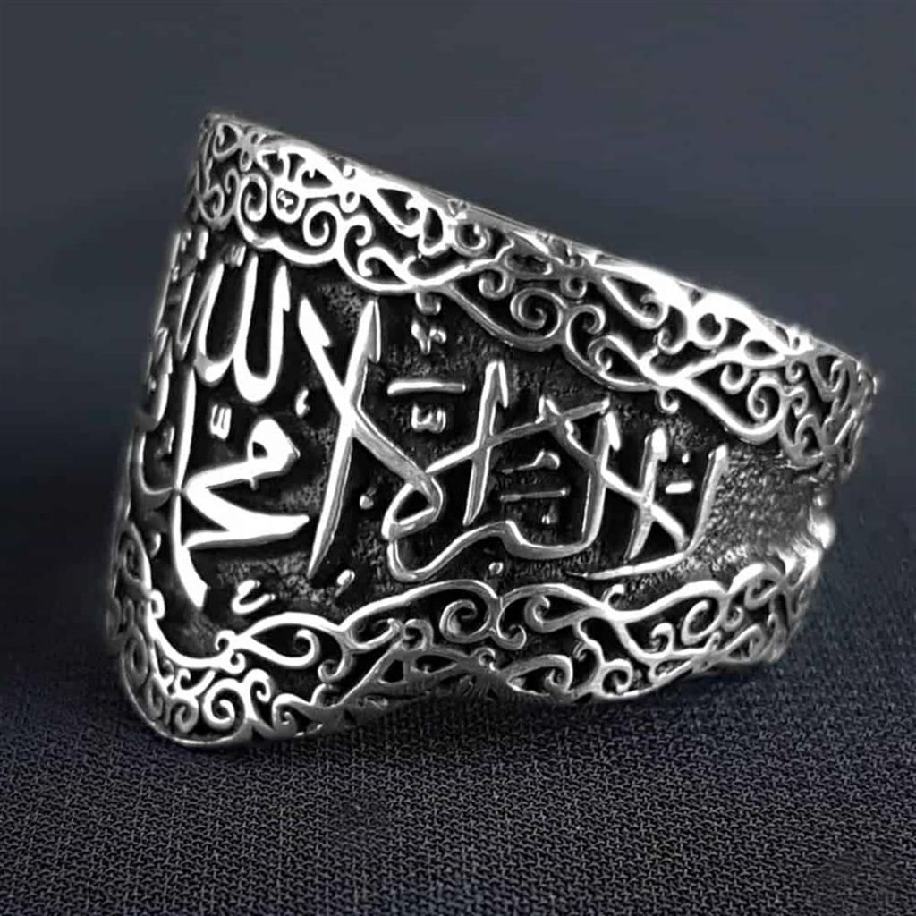 Cincin Ottoman Silver Turki 925 Model Kalimat Tauhid Perak Turki