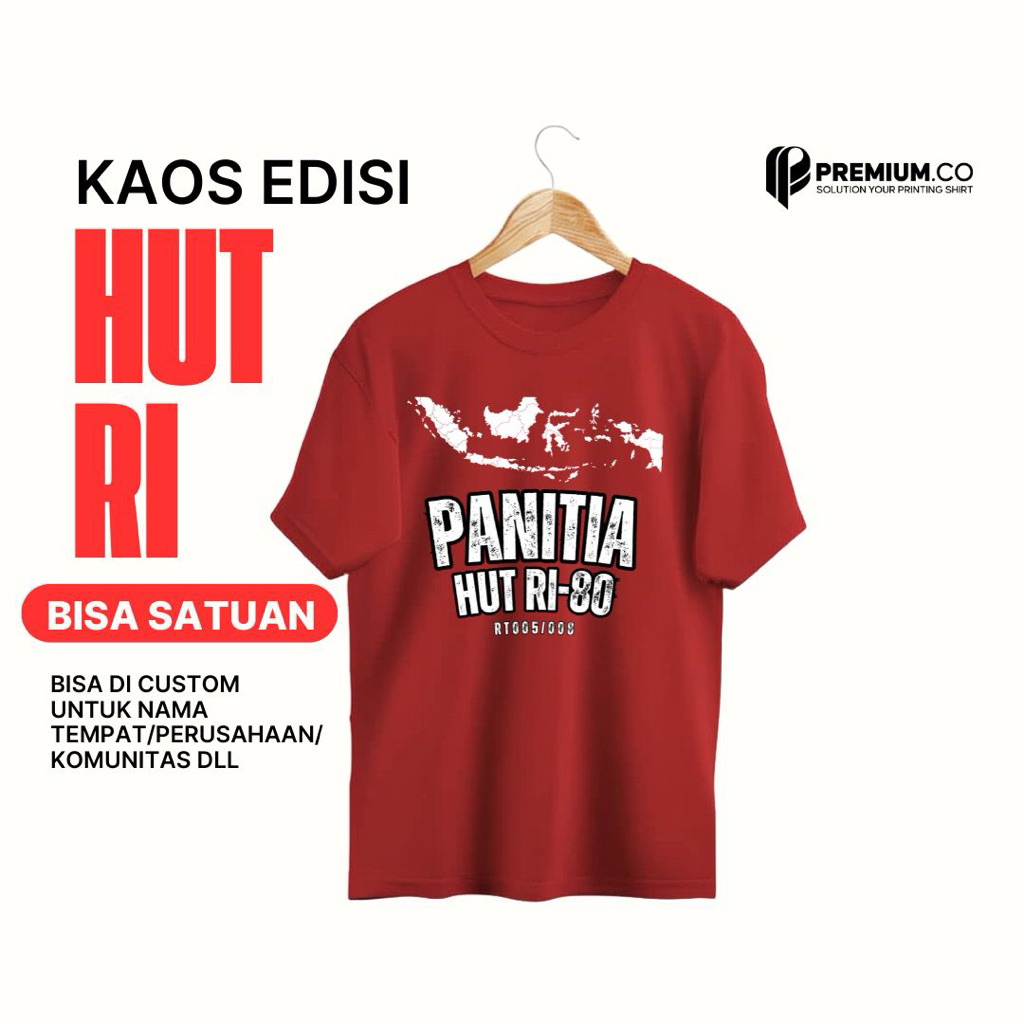 kaos Panitia 17an / Dirgahayu RI / Custom sablon Kaos 17an
