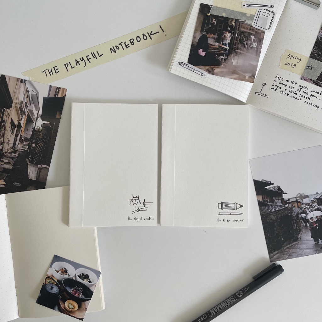 

The Playful Notebook by Keartas Studio A6 Notebook Mini Kecil Polos Soft Cover Grid Dotted Blank Plain