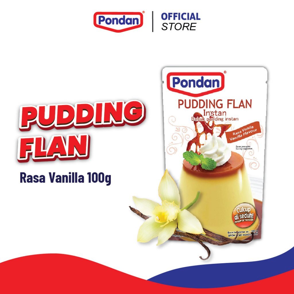 

[oddsolshop] pekanbaru/Pondan Pudding Flan Vanilla 100GR Premiks Puding Rasa Vanila