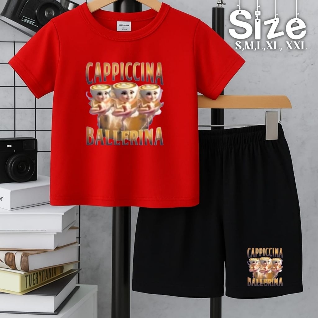 Setelan Anak Capucina Balerina 3 Gelas / Setelan Anak Perempuan / Setcel Umur 2-11Tahun