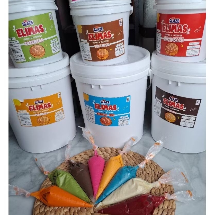 

Coklat Glaze ELIMAS 300gr ( Mix 6 rasa @50gr)