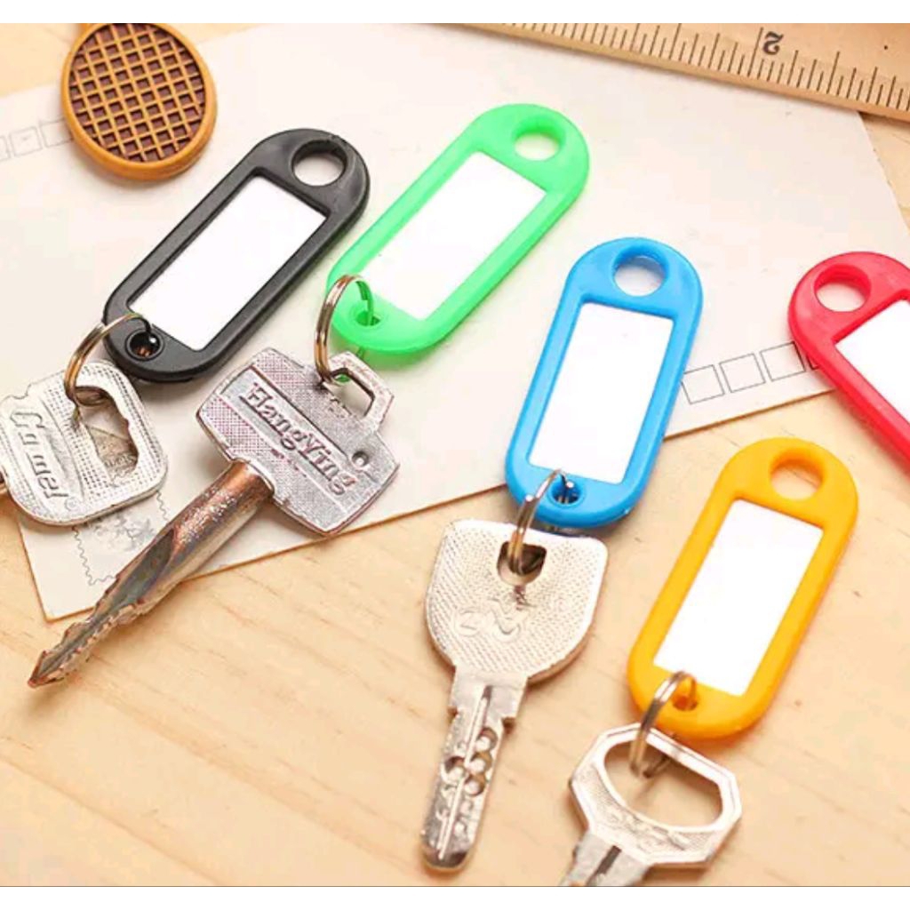 

Bisa COD Tag Gantungan Kunci Label Nama / Keychain Ring Name Tag