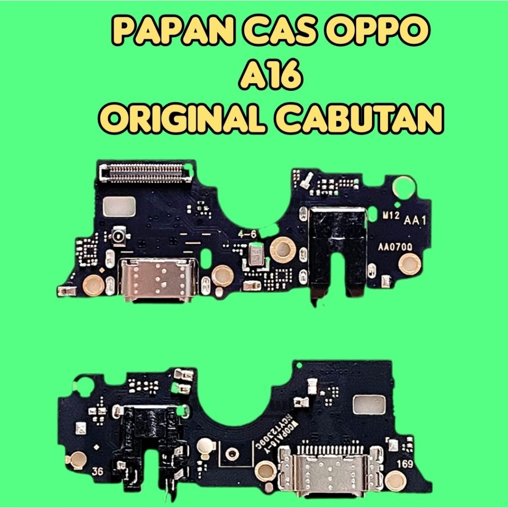 papan cas oppo a16 original cabutan
