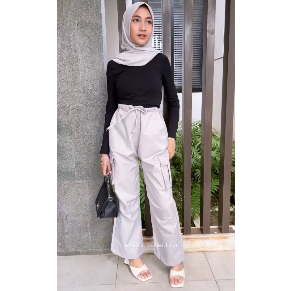 CARGO PANTS PREMIUM / CELANA CARGO SERUT WANITA /BAGGY CARGO PANTS OVERSIZE korean style look