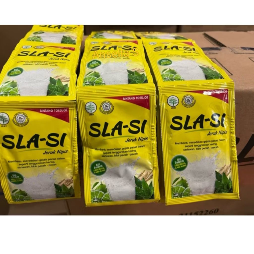 

Slasi Jeruk Nipis 1 Renceng isi 12 Sachet