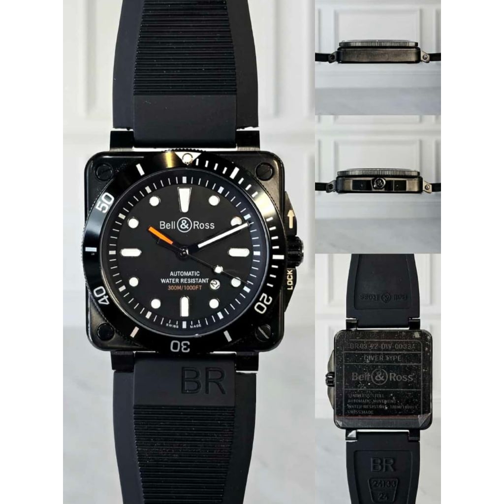 Jam Tangan B&R Automatic Diver Stainless Stell Japan