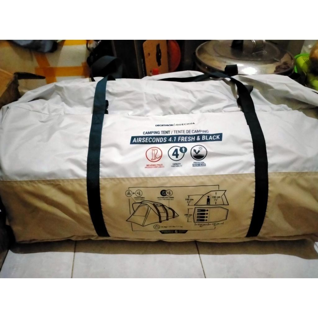 Tenda Quechua airseconds 4.1 fresh&black