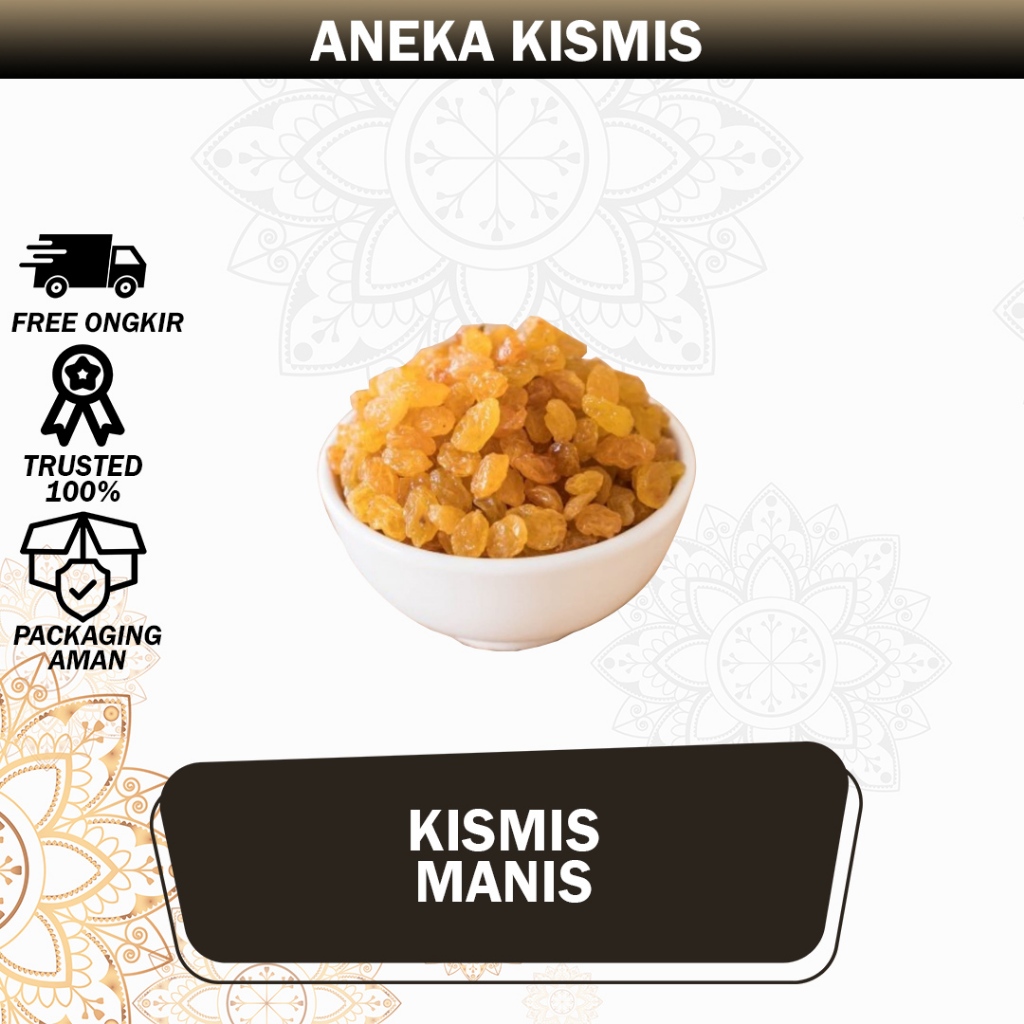

Kismis Manis Simin Mutiara 250 Gram / Kismis Arap Golden Raisin Mutiara