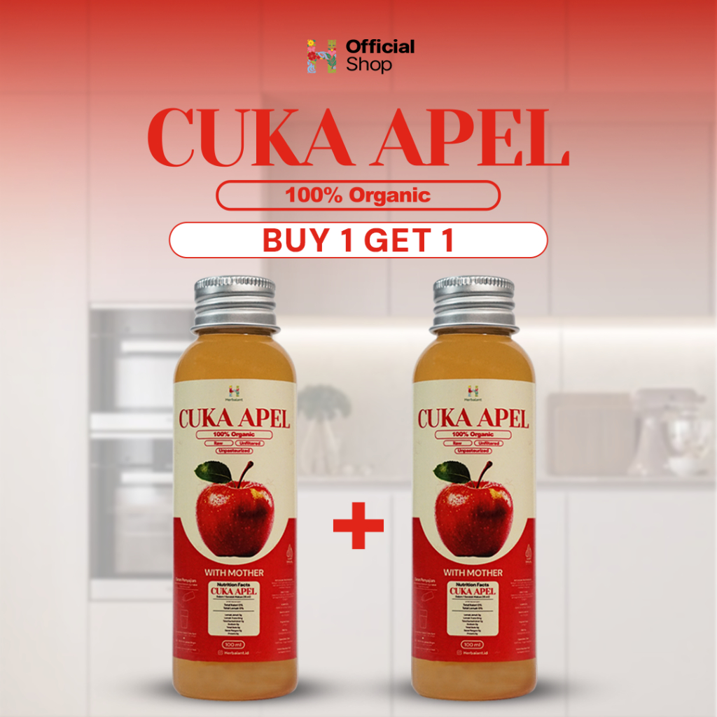 

Buy 1 Get 1 - Cuka Apel With Mother by Herbalant - 100ml | Apple Cider Vinegar With The Mother