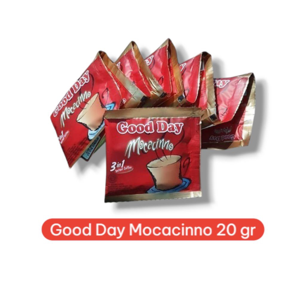 

Good Day Mocacinno Renceng (10 Sachet) – Kopi Instan Nikmat Rasa Cokelat & Susu