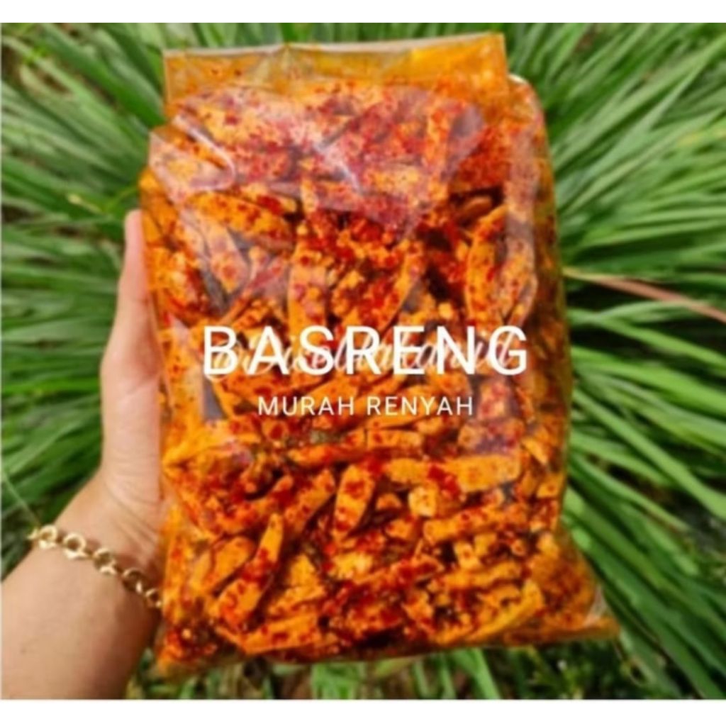

500g Basreng pedas daun jeruk & original bakso goreng basreng pedas