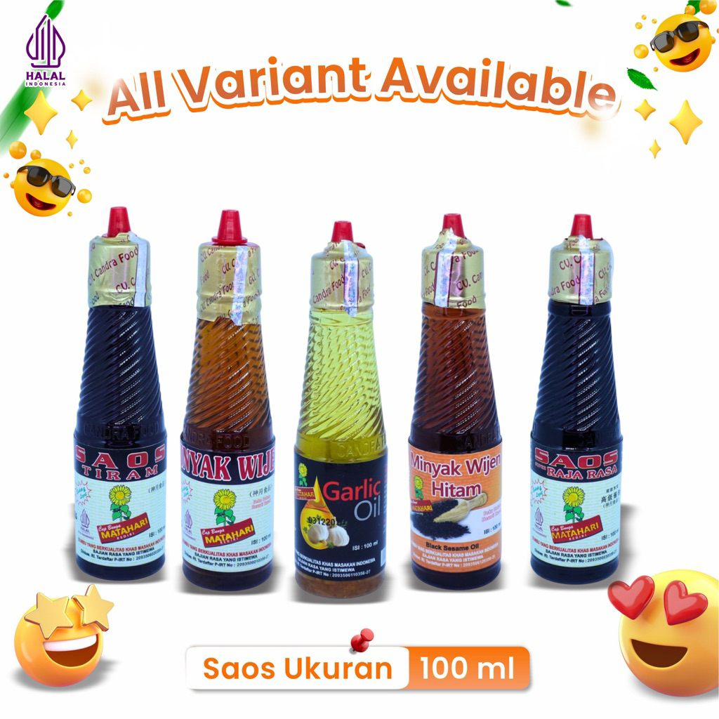 

Saos Bumbu Dapur , Masakan , Seaoning Oil , Bahan Makanan , Cap Bunga Matahari 100ML