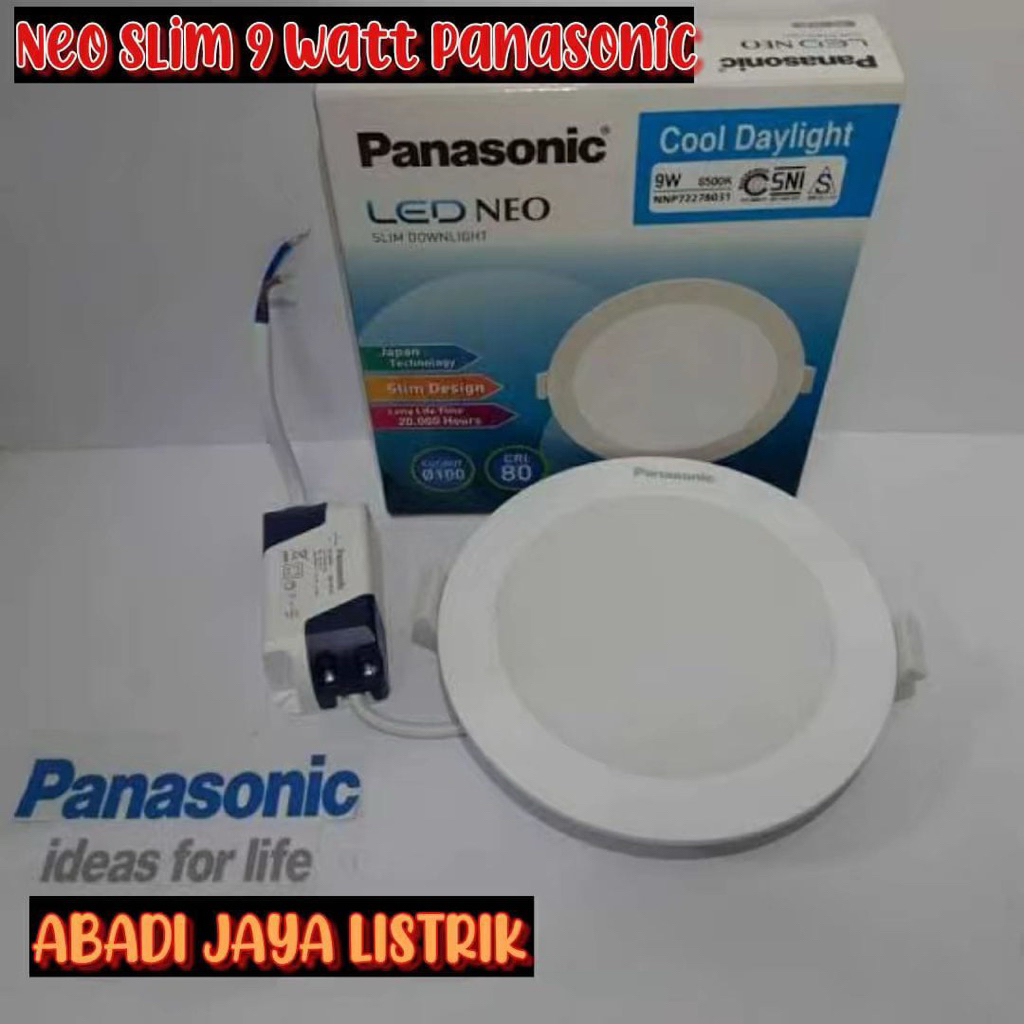 Lampu Downlight LED Neo Slim Panasonic 9 Watt Putih