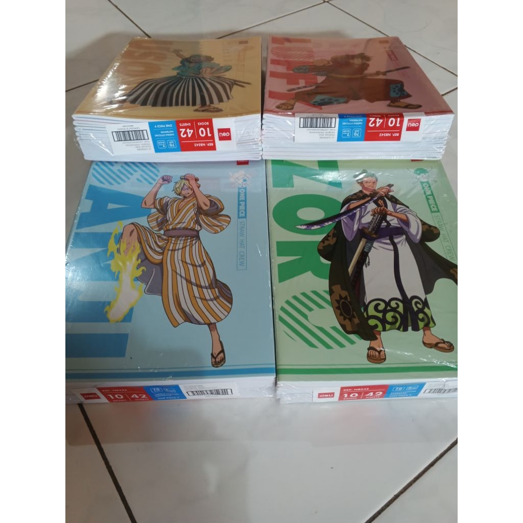 

Buku Tulis Panjang Deli 42 Lembar One piece 10pcs Buku sekolah Boxy B5 Karakter Anime
