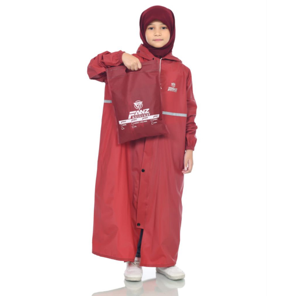 FREE ONGKIR JAS HUJAN GAMIS ANAK MUSLIMAH RAINCOAT MANTEL HUJAN GAMIS ANAK PEREMPUAN BAHAN PVC ANTI