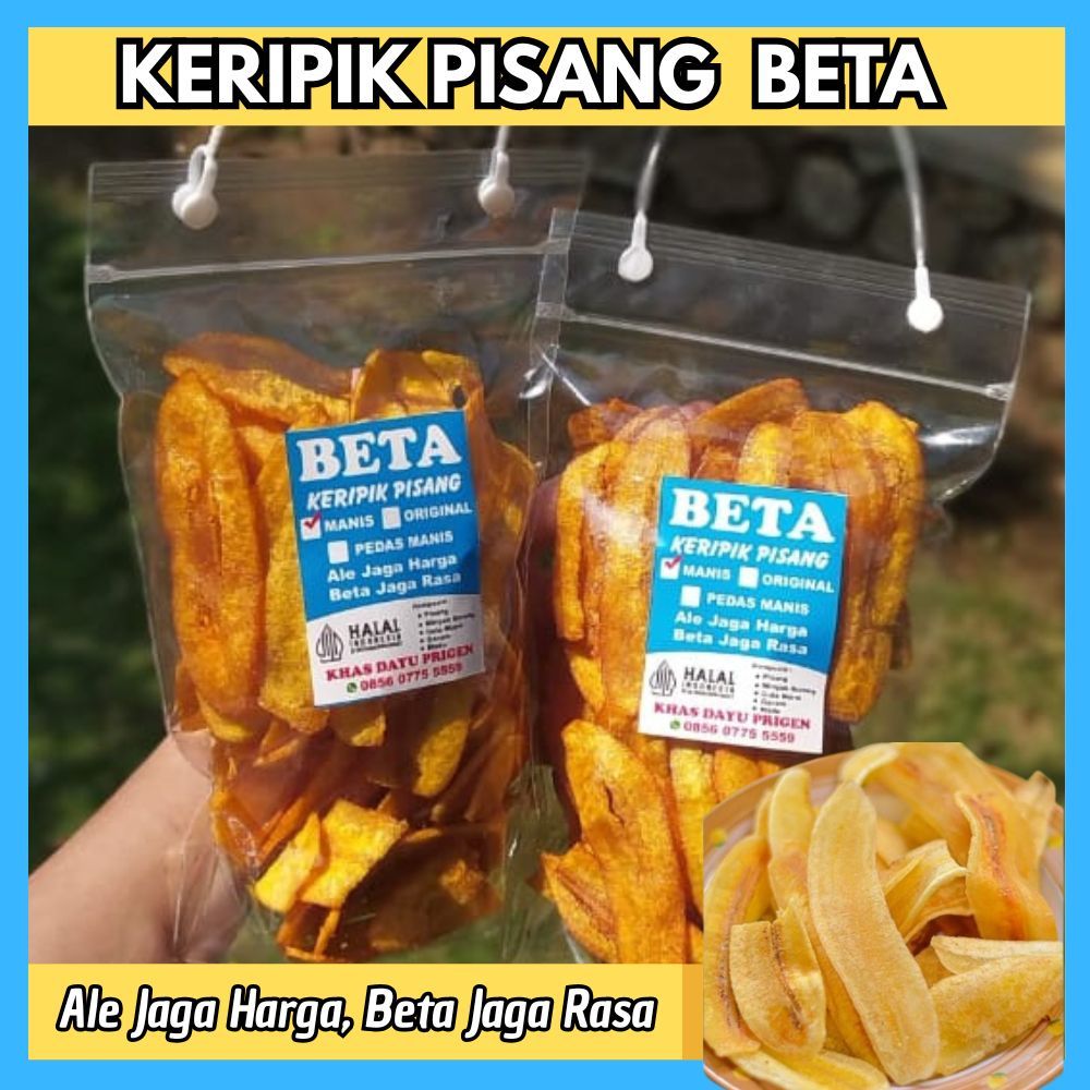 

Keripik Pisang BETA – Oleh-oleh Khas Dayu, Prigen Manis Asin Gurih Renyah