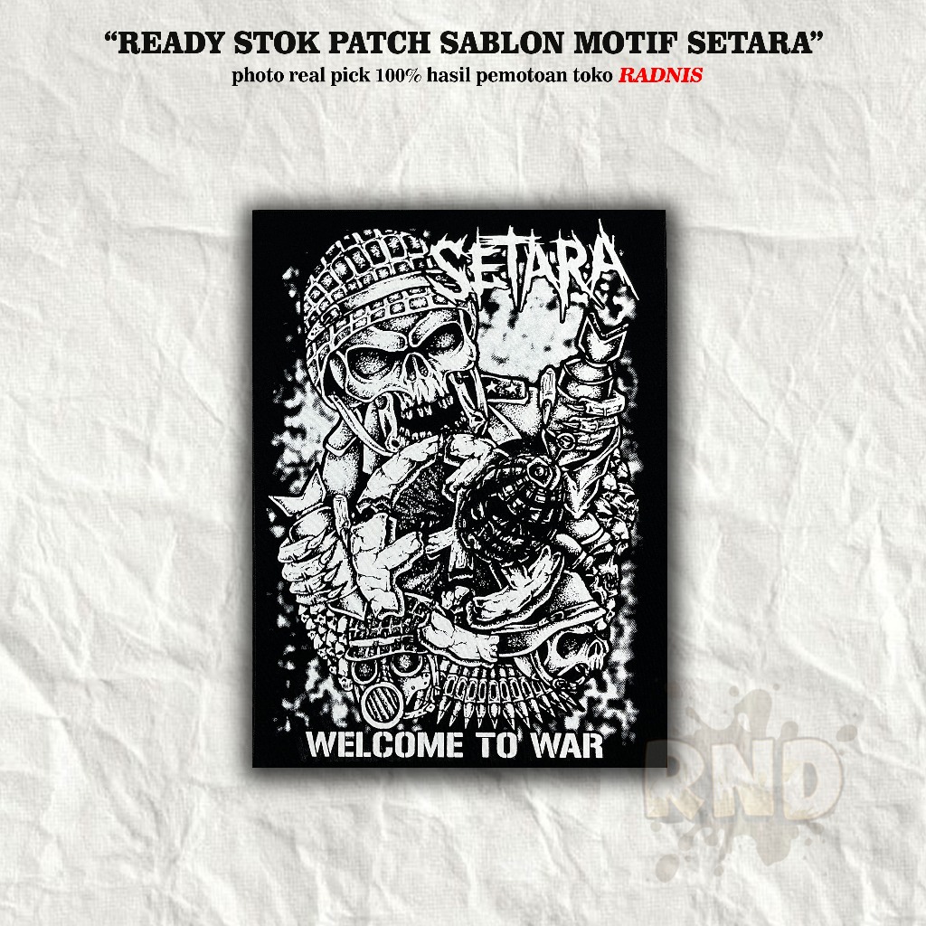 Patch Sablon Motif Band Setara Backpatch Sablon Band Metal Backpatch Punggung Patch Besar Aksesoris 