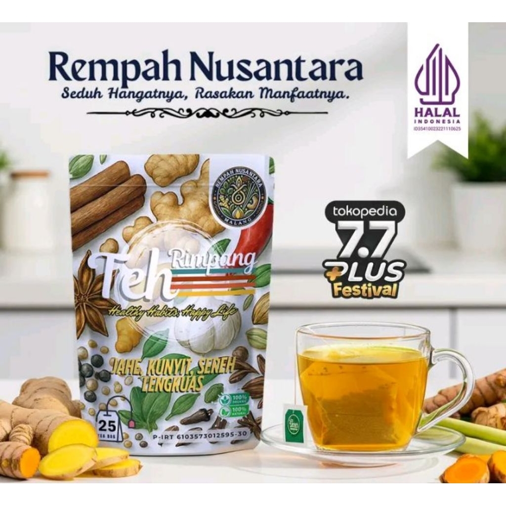 

Teh Rempah Nusantara 1 kemasan 25 tea bag