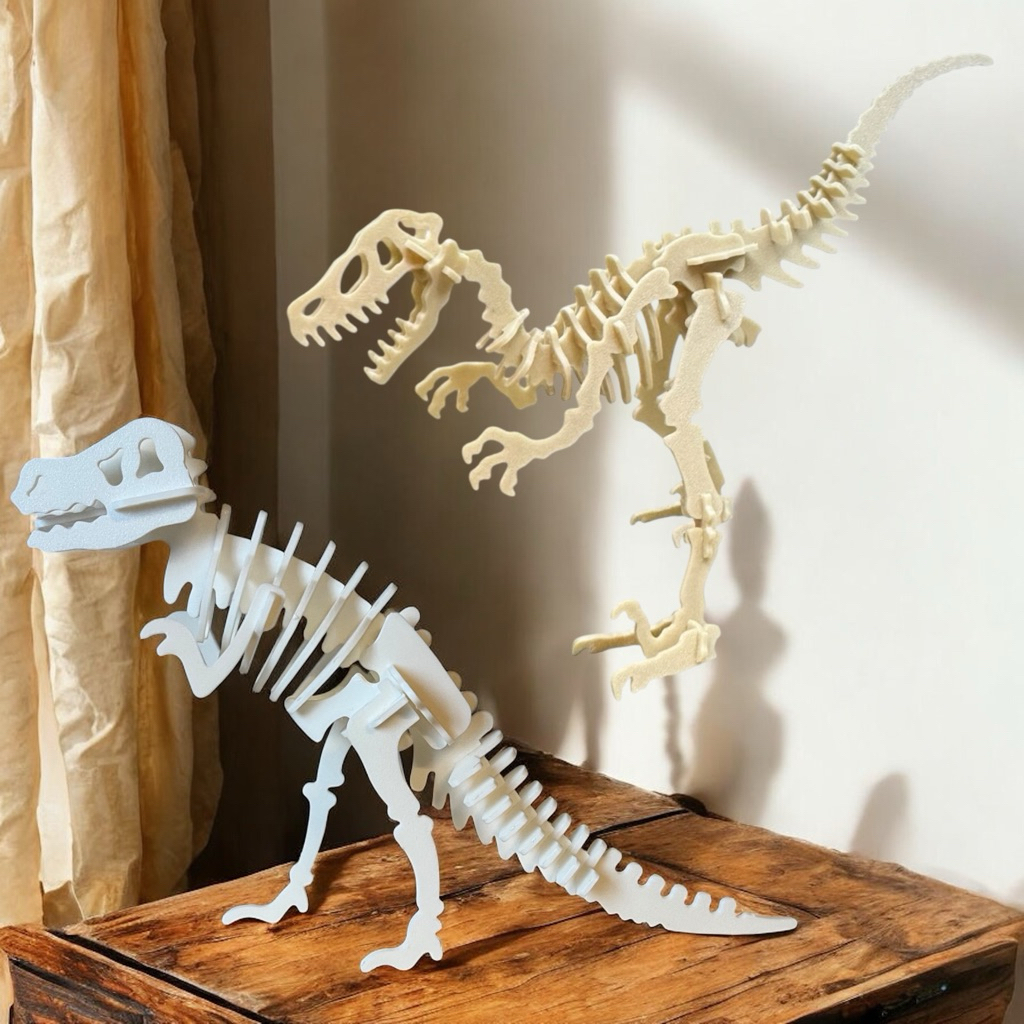 Jurassic dino kit Card | Puzzle Dino | Puzzle t-rex 3D | Puzzle Velociraptor kit card | DIY dino