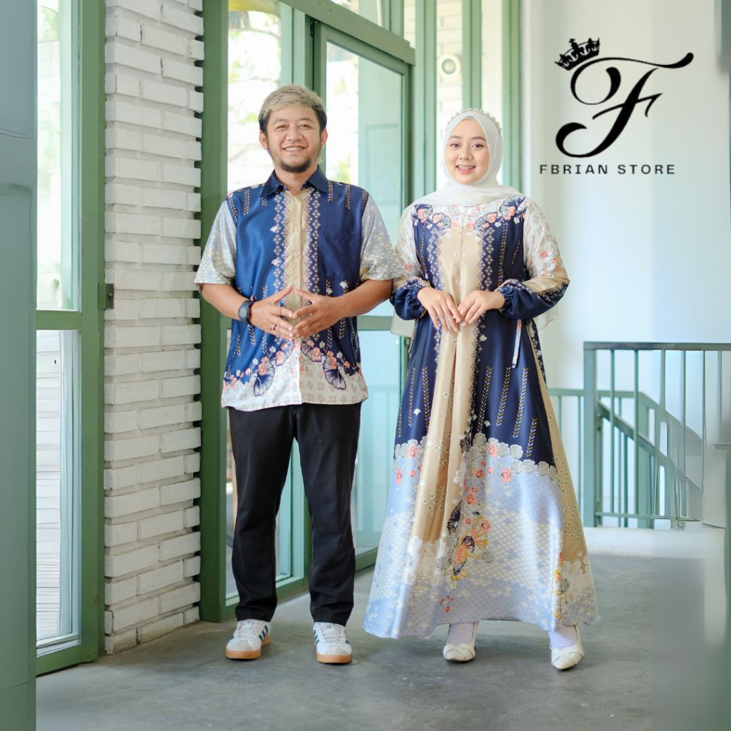 Baju Gamis coupel MEDINA silk premium terbaru Gamis lebaran terlaris Serambit Keluarga modren