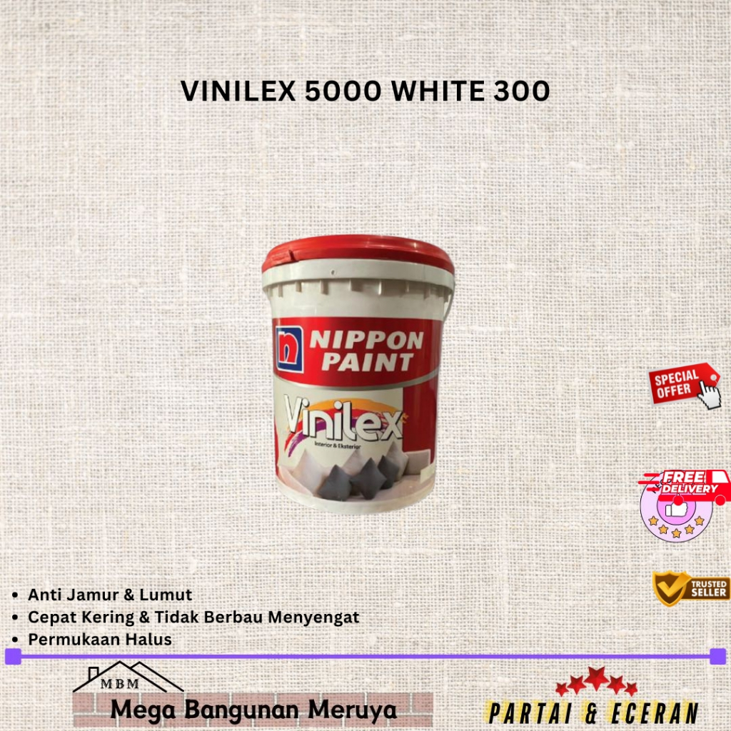Vinilex 5000 Vinilex 25 kg Vinilex White 300 Vinilex 300SS Vinilex Putih Warna Vinilex Pail 25kg