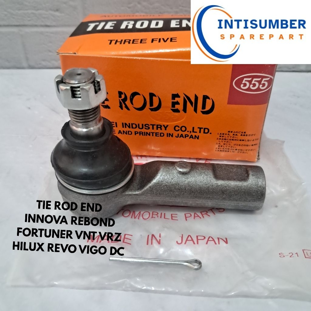 TIE ROD END INNOVA REBOND FORTUNER VRZ TRD HILUX REVO  DC MERK 555 JAPAN ORIGINAL