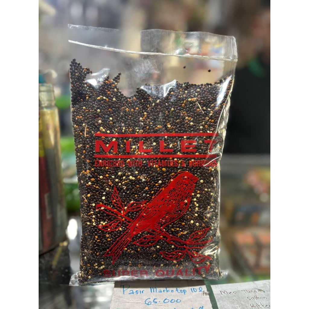 MILET HITAM//NIGGER MILET SUPER PENDONGKRAK STAMINA Milet Hitam pakan burung love bird perkutut kena