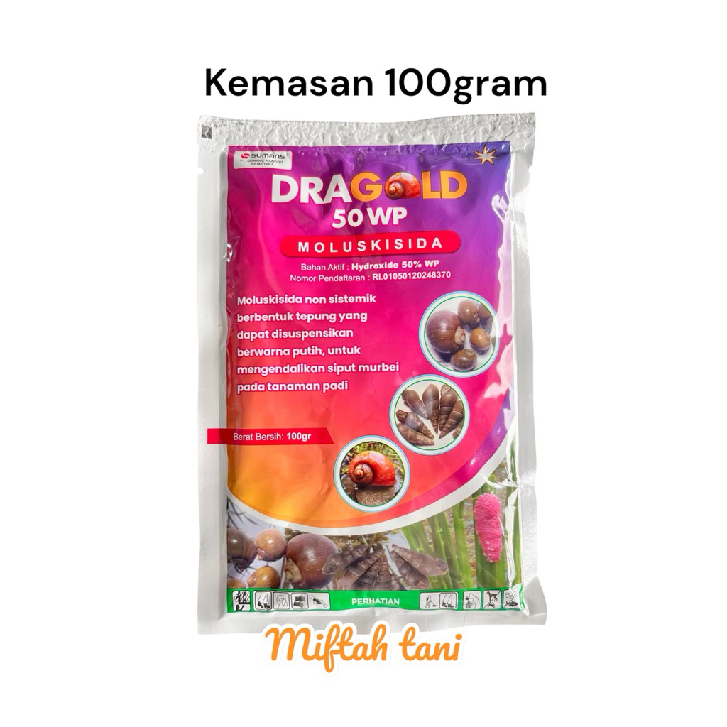 DRAGOLD 50 wp Moluskisida kemasan 100gr