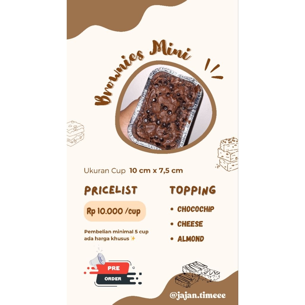 

BROWNIES CUP MINI by jajan.timeee