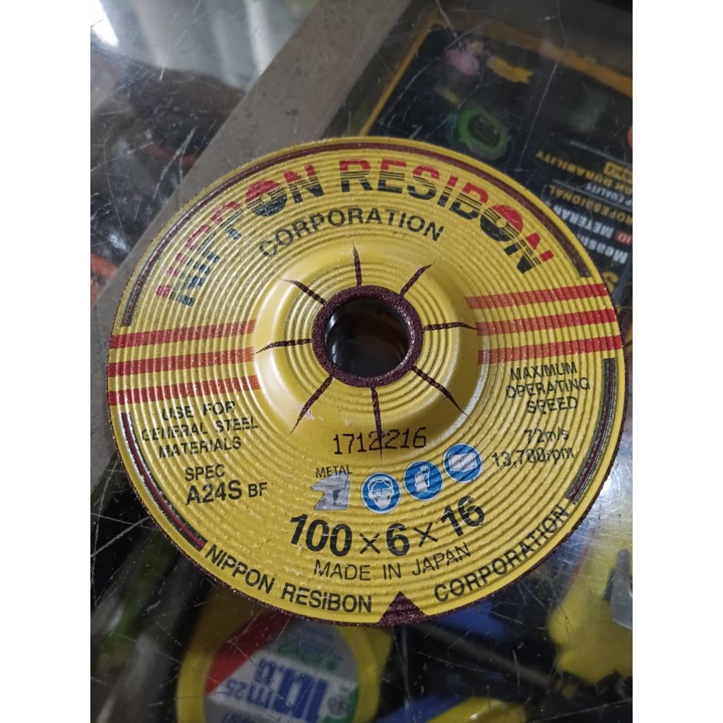 NIPPON RESIBON 4 " TEBAL. Batu Gerinda NIPPON RESIBON POLES 4"