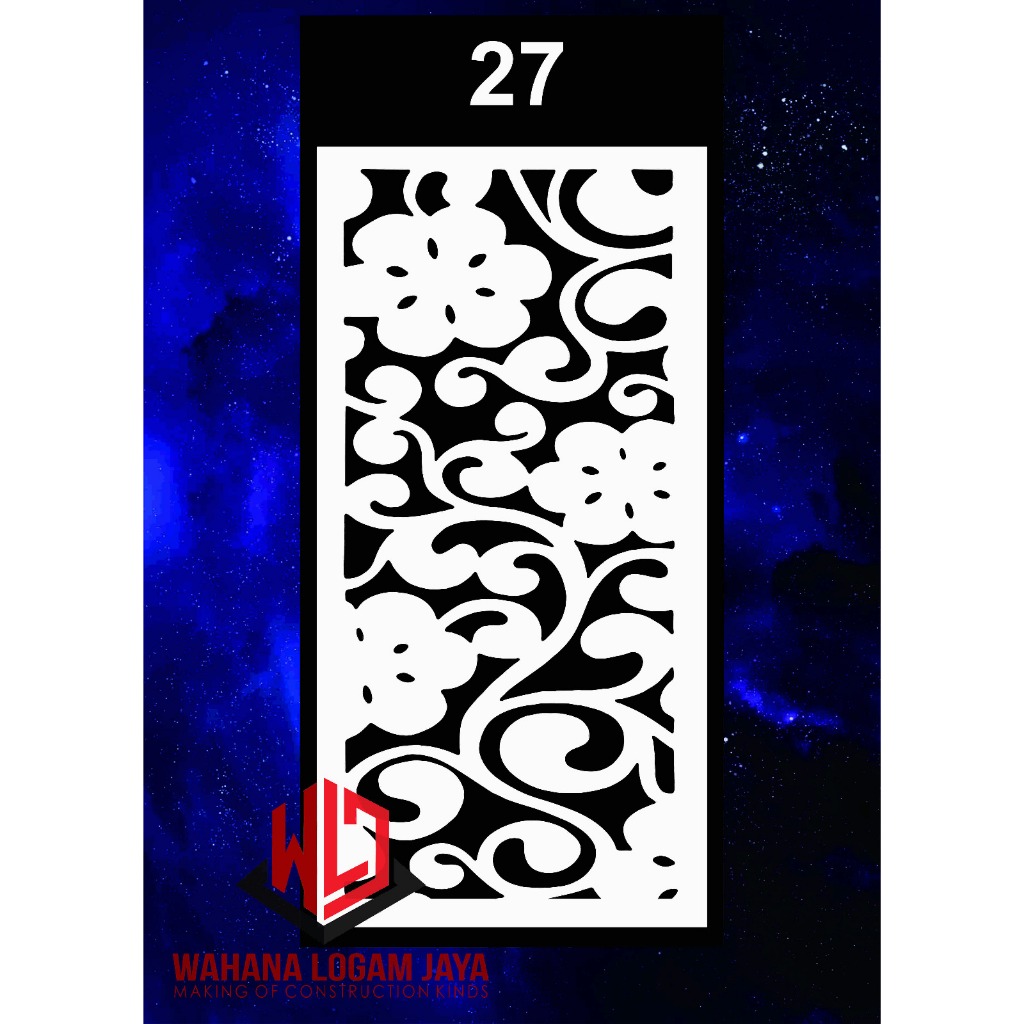 Krawangan PVC Board Partisi Plafon Minimalis | Ornamen PVC Board Ukuran 80CM X 40CM | Cutting PVC