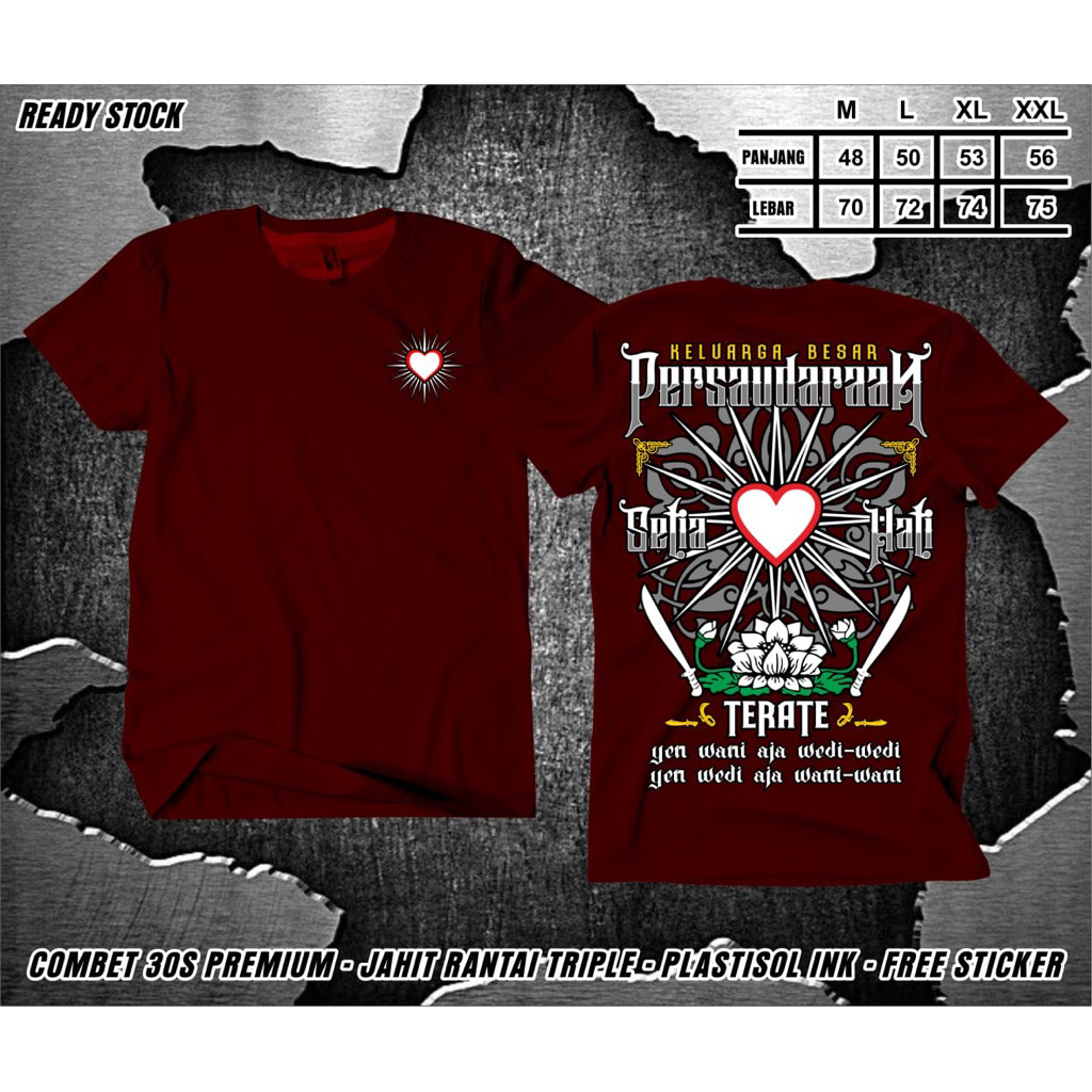 Kaos psht keluarga besar psht warna maroon