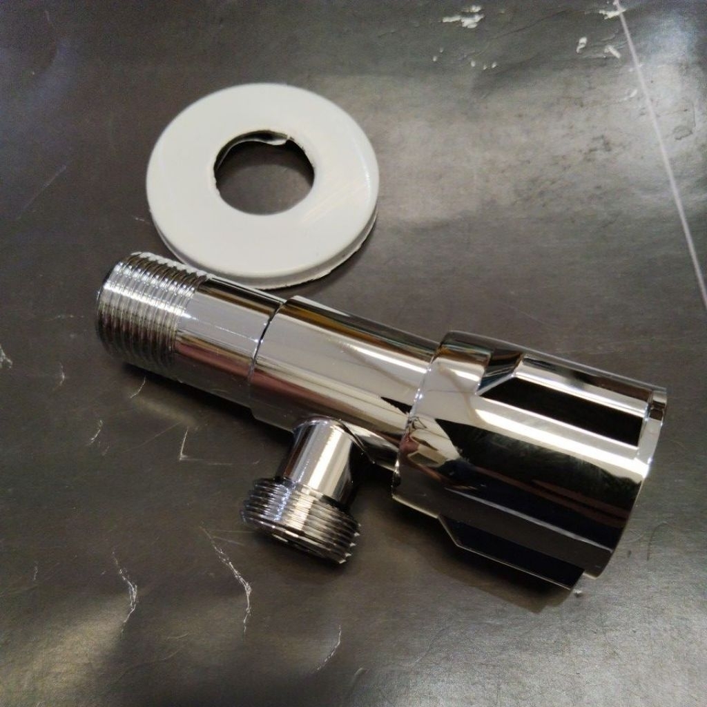 Kran Keran Shower Single F Spot jantung kuningan sus304 stop kran