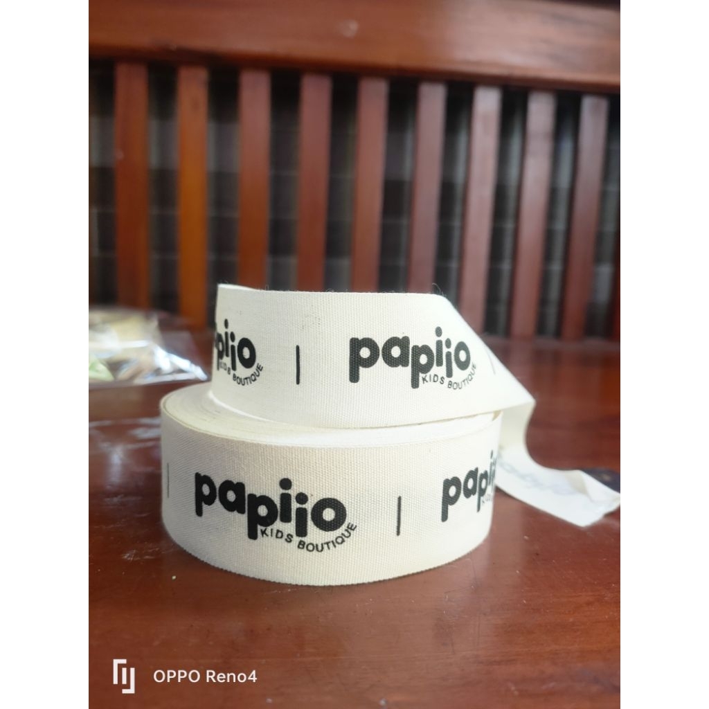 

label baju label brand katun 2,5cm