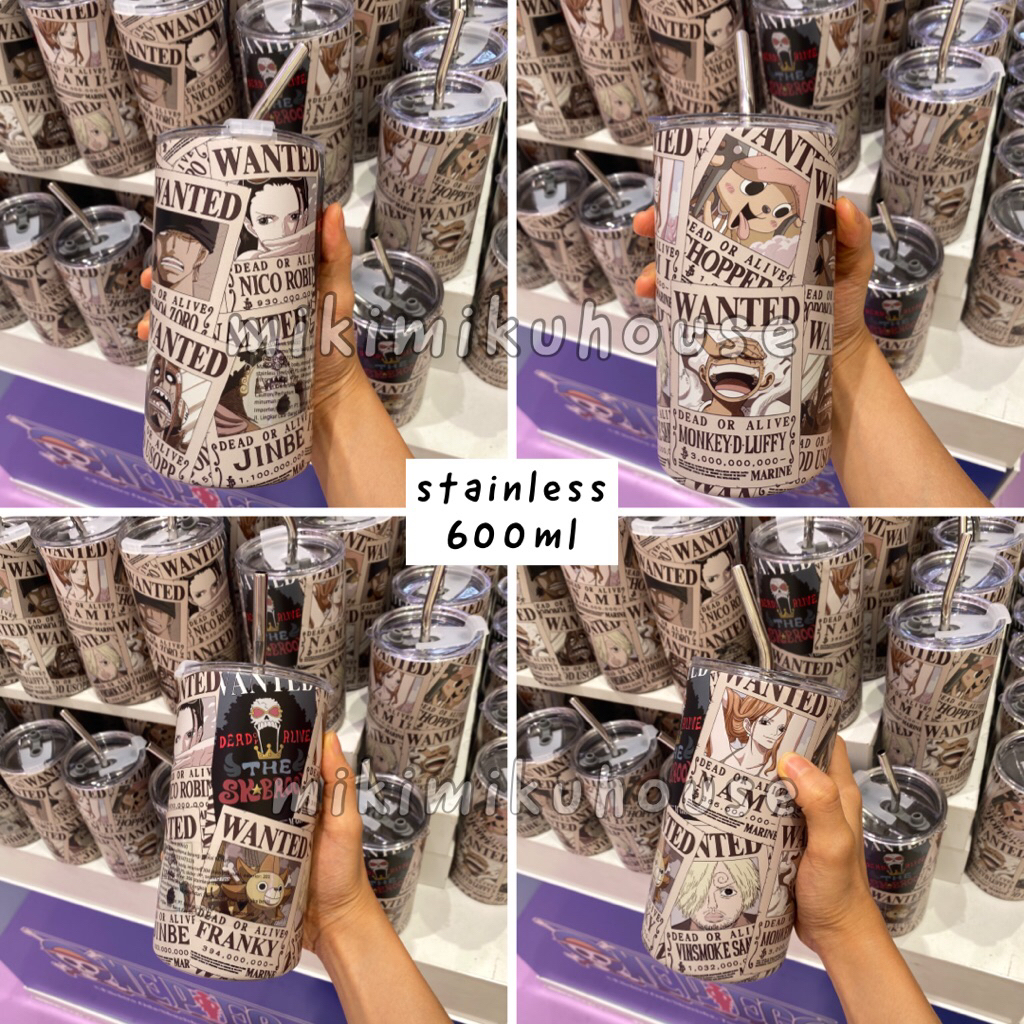 MINISO x ONE PIECE EGGHEAD COLLECTION TUMBLER STAINLESS STEEL CERAMIC CUP BOTOL 1,2 LITER BPA FREE G