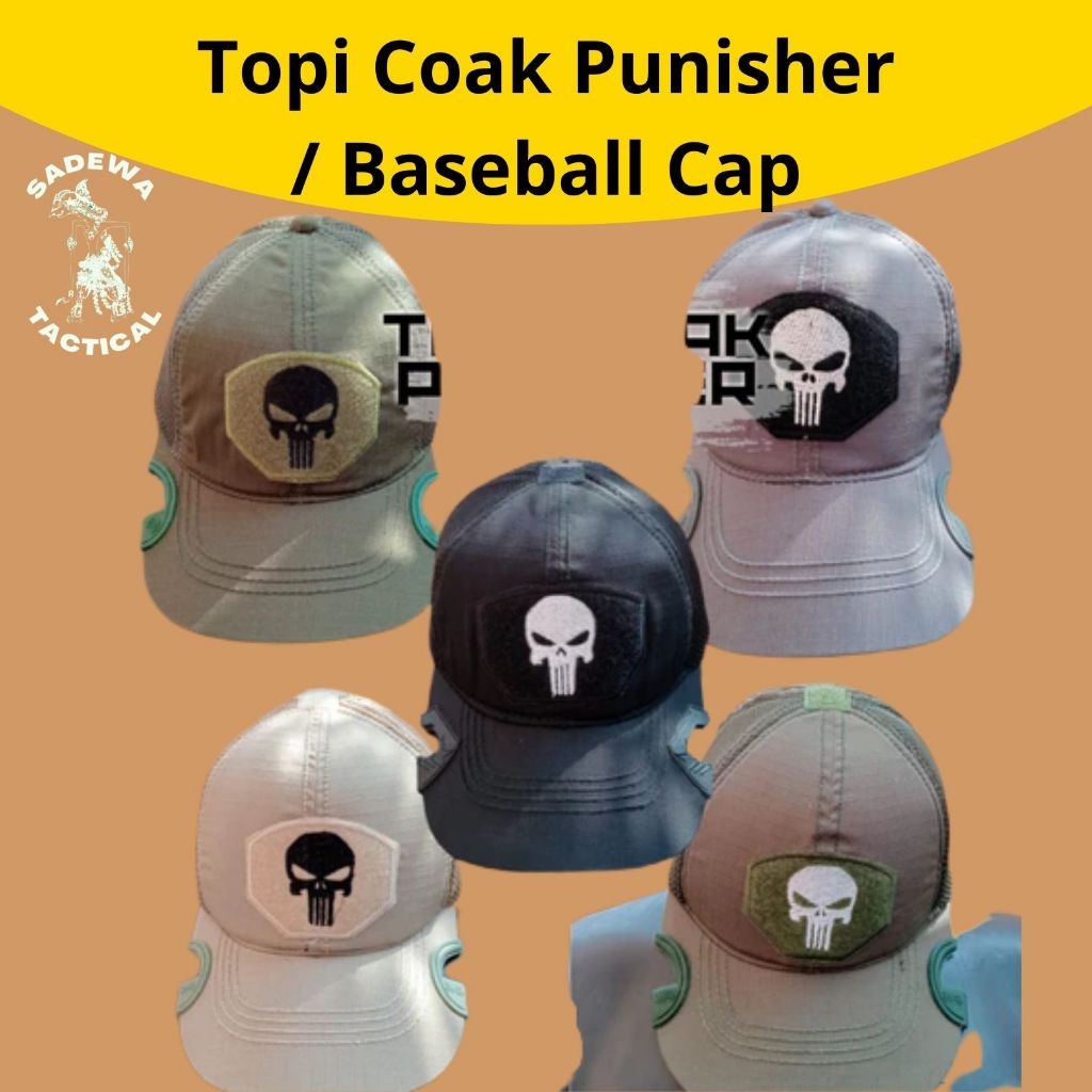 Topi Coak Punisher / Topi Punisher / Topi Tengkorak Coak / Topi Tactical