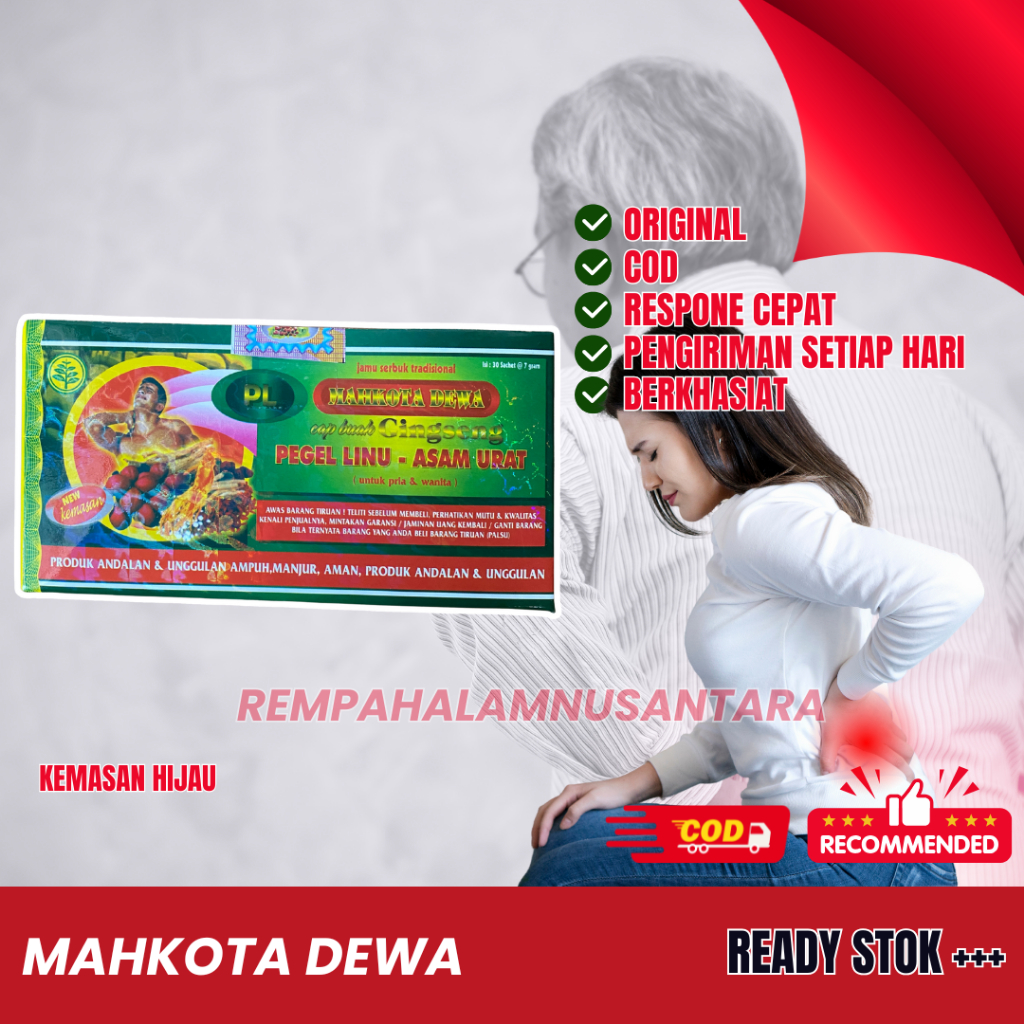 

Mahkota Dewa Serbuk Original Asam Urat Pegal Linu Kemasan Hijau