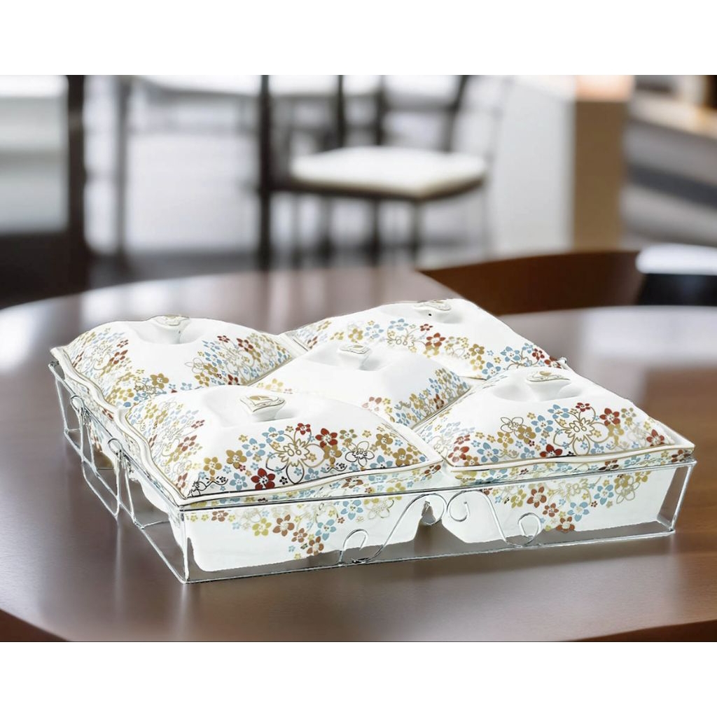 Prasmanan Semanggi, Wadah saji Vicenza B786 Poppy dengan 5 mangkuk saji, roller dan sendok, tempat s