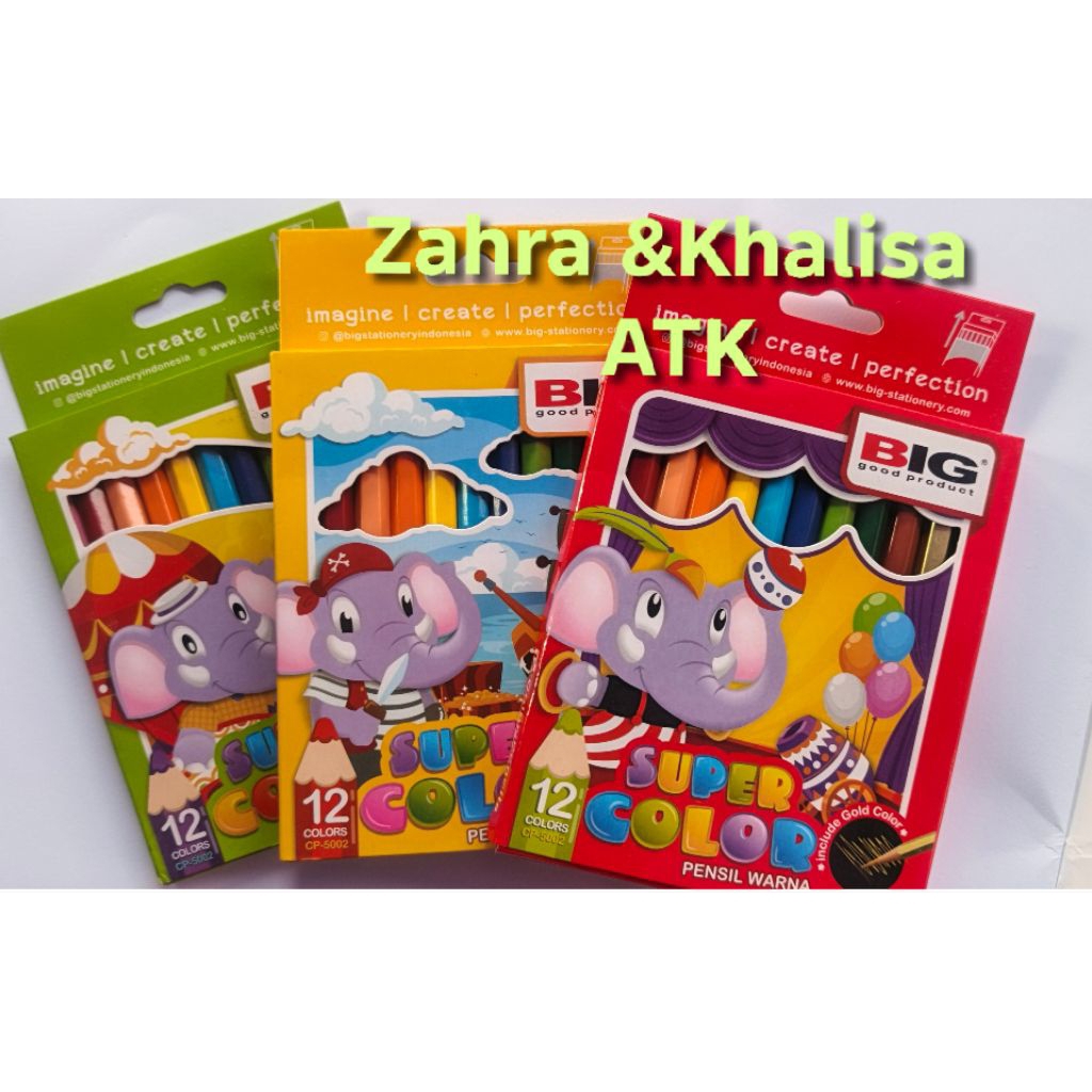 

pensil warna Colour pensil pendek Big 12 warna 12 Colour