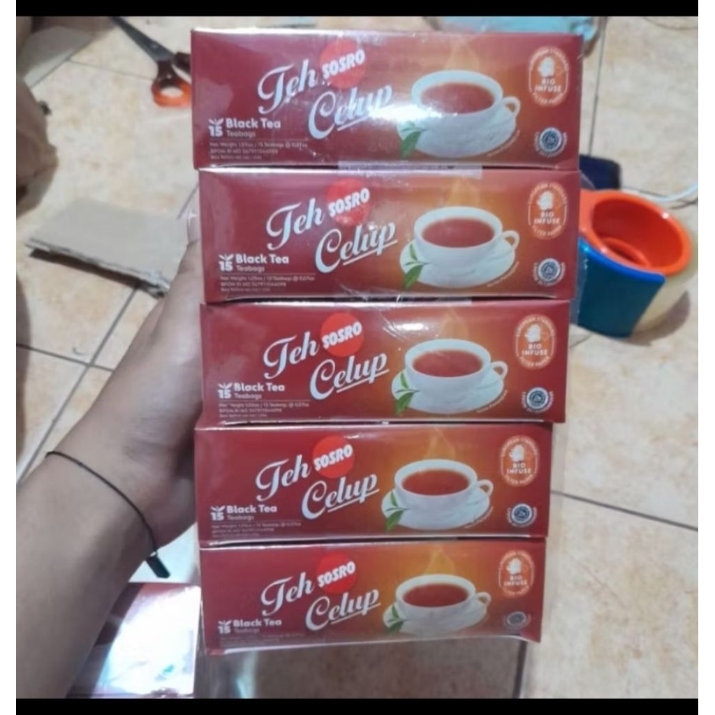 

Teh celup sosro isi 15kantong teh /teh asli