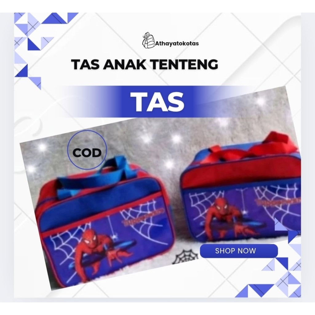 Tas Tenteng Anak Spiderman/ Tas Bekal Anak Laki-Laki