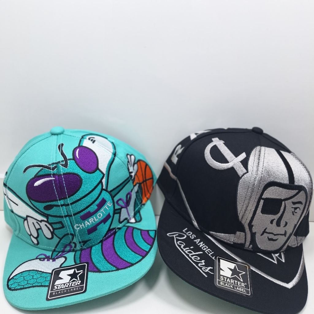 Eta 39 [BEST SELLER]Snapback Charlotte Hornets Raiders Big Logo Full Bordir Limited Vintage Edition 